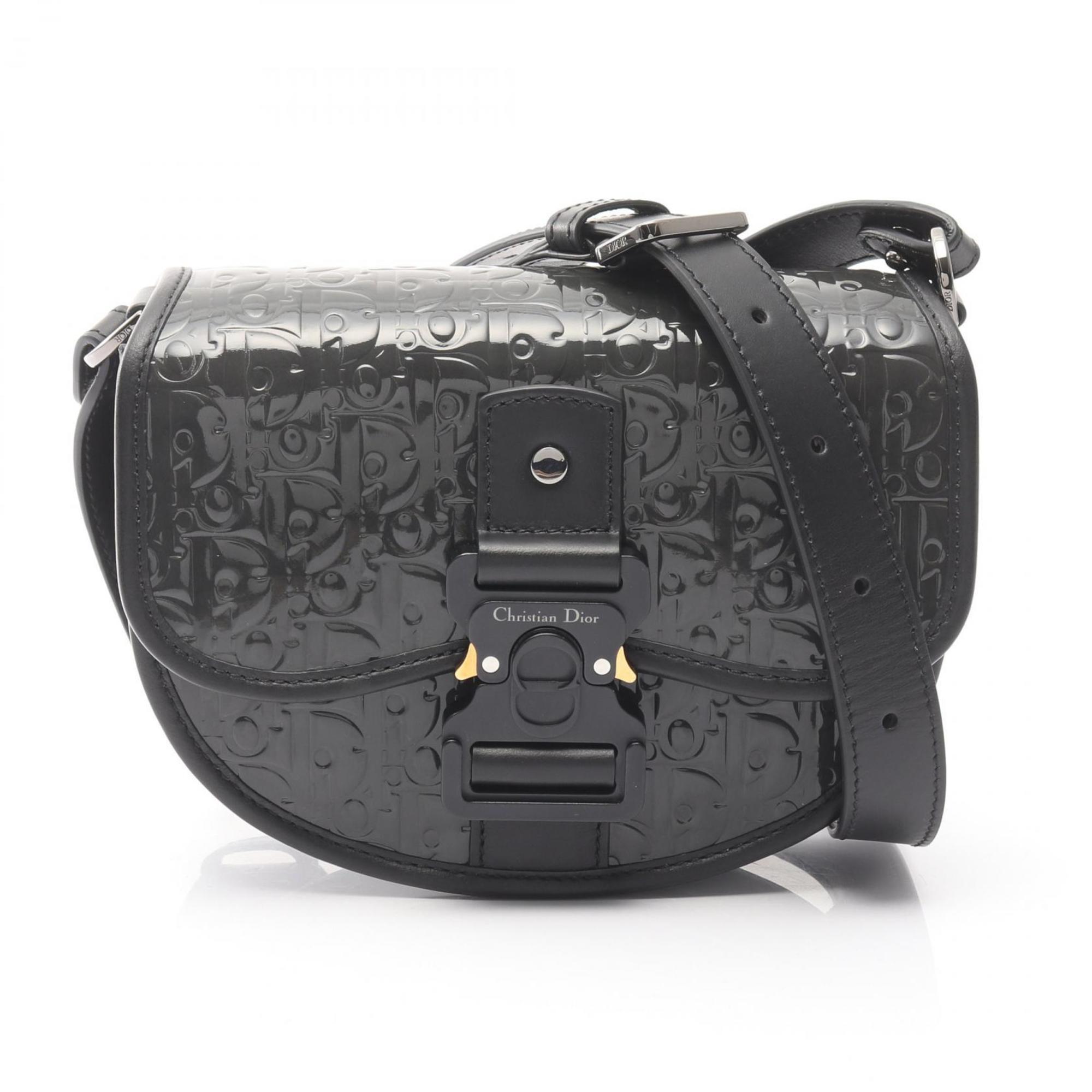 Dior Gallop Flap Messenger Black Patent Leather | Pre-Owned Luxury Dubai