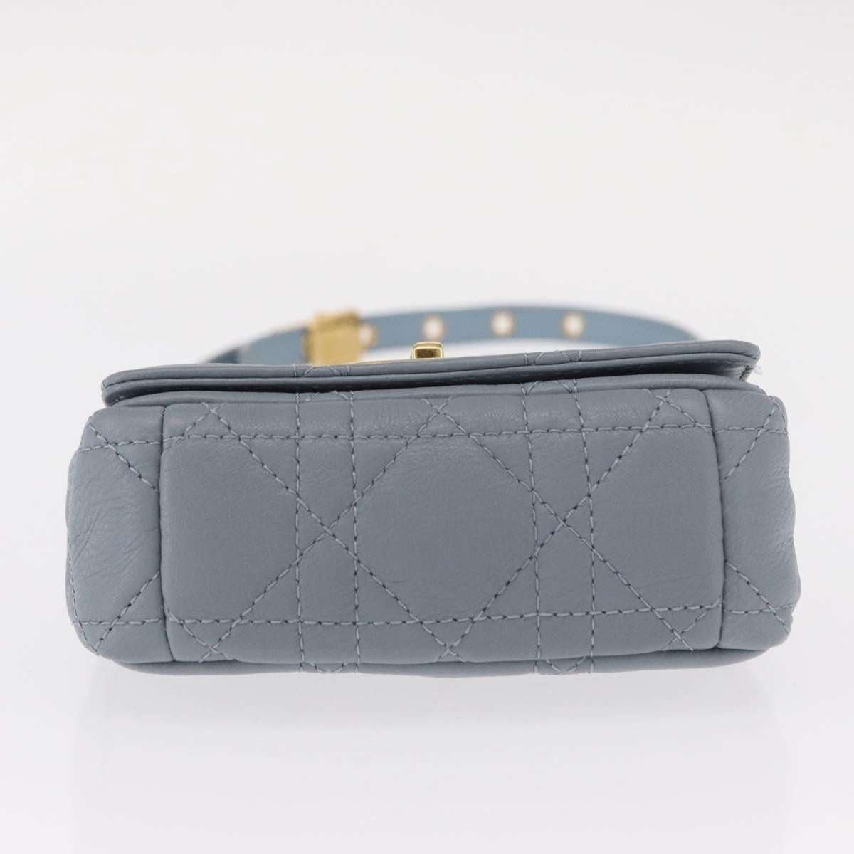 Dior Caro Bag Cannage Quilt Calfskin Micro Blue | Pre-Owned Luxury Dubai