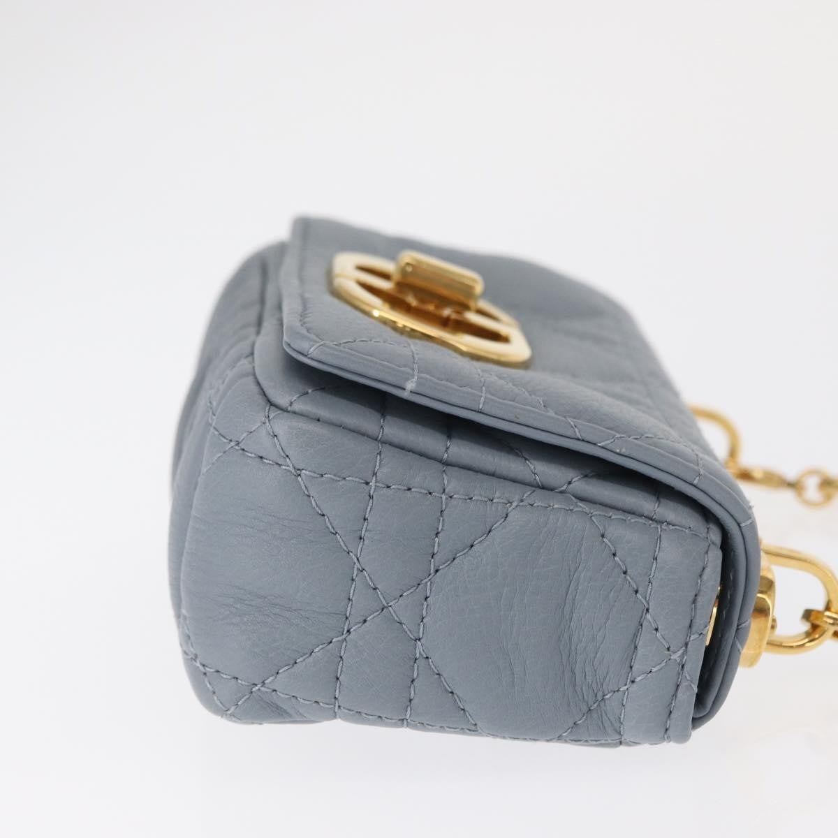 Dior Caro Bag Cannage Quilt Calfskin Micro Blue | Pre-Owned Luxury Dubai