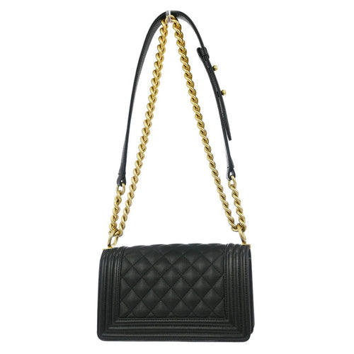 Chanel Boy Flap Bag Quilted Caviar Small Black | Pre-Owned Luxury Dubai - Photo 2